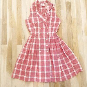 1980's Red and White Summer Dress